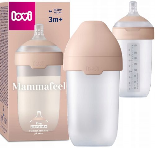  Шише за хранене LOVI Mammafeel 250 ml с динамичен биберон