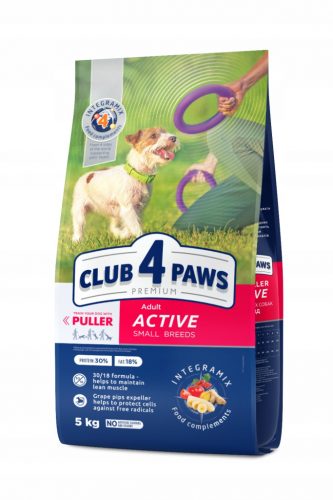  CLUB 4 PAWS суха храна за активни кучета от малки породи ACTIVE 5 кг