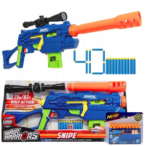  Buzz Bee Toys Air Warriors Ultra-Tek Gun + NERF N-Strike Gun A0351