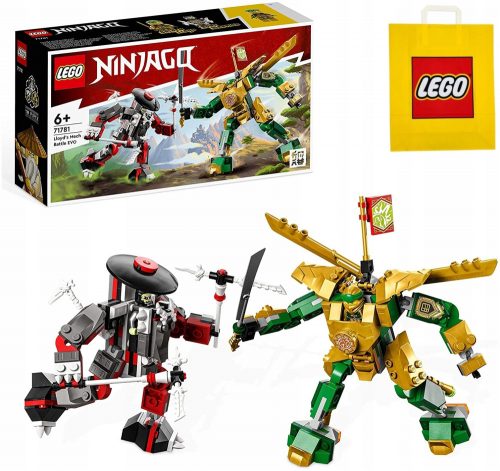  LEGO Ninjago Сблъсъкът на Lloyd с Mech EVO 71781 + LEGO Paper Bag 001-2021-2022-2023-2024