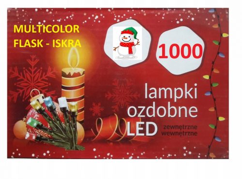  КОМПЛЕКТ СВЕТЛИНИ ЗА КОЛЕДНО ДЪРВО 100LED -1000LED ВЪНШЕН ИНТЕРИОР ФЛАШ ИСКРА