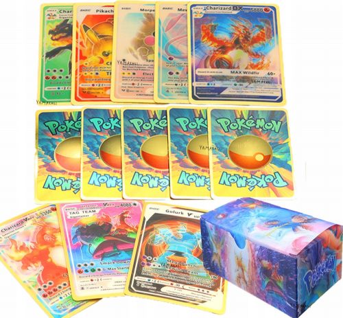  Колекционерски Pokemon карти Gold 3D 50 XXL карти