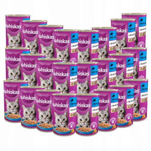  WHISKAS TUNA 24x400g консерва Whiskas мокра храна за котки 9.6kg