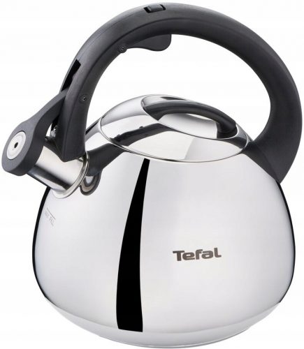 Чайник - Традиционна стоманена кана Tefal 2,7 л, хром, черно, нюанси на сиво и сребро