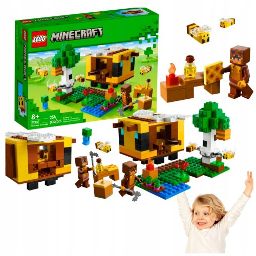  LEGO City 212434 ПЧЕЛЕН КОШЕР MINERACRAFT КЪЩА С ФОРМАТА НА ХИХЕ LEGO ДЕТСКИ КОМПЛЕКТ 254 EL