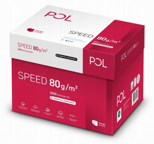  Офис хартия PolSpeed, формат А4, 80g, 500 листа