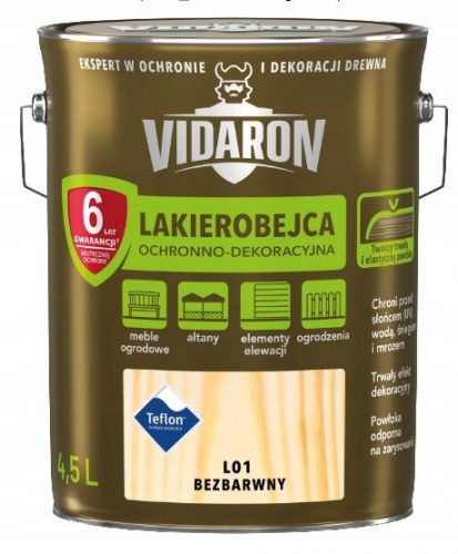  VIDARON Защитен лак байц 4.5L Безцветен L01