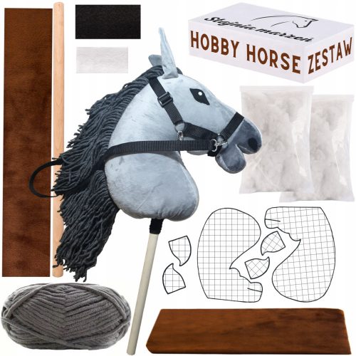  Hobby Horse Голям комплект коне за начинаещи на пръчка, a3 XXL кон