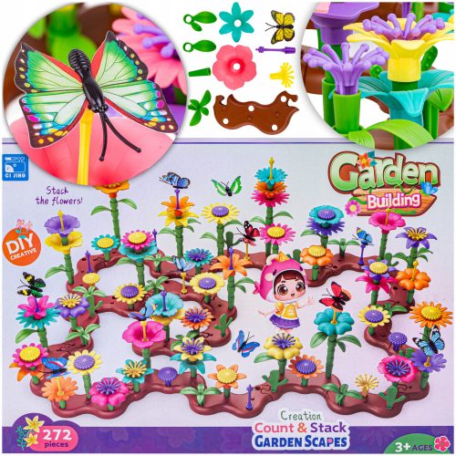  КОМПЛЕКТ CREATIVE Construction Blocks FLOWERS to Build GARDEN 272 бр.