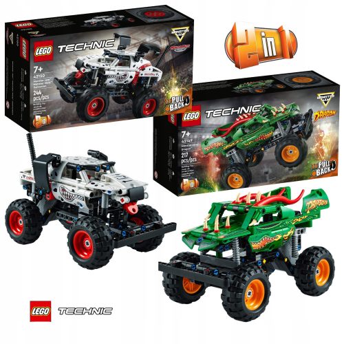  LEGO Technic Monster Jam Mutt Dalmatian 42150 + LEGO Technic Monster Jam Dragon 42149