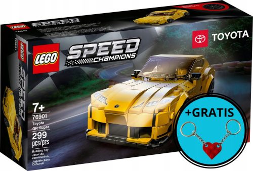  LEGO Speed Champions 76901 Toyota GR Supra + ключодържател LEGO сърце