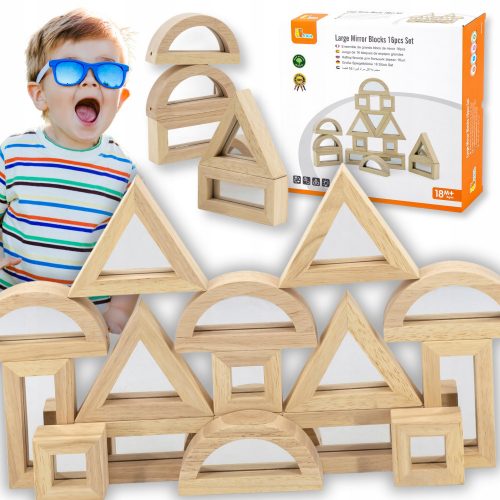  Пъзел VIGA Wooden Mirror Blocks 16 бр