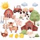 Стикер за стена - Стикери за стена ANIMALS FARM COUNTRY 100x200cm FM1