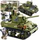  Блокове AMERICAN Tank M3/M5 Stuart US Army Military 2 ФИГУРКИ 344 Ele