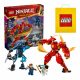  LEGO Ninjago Elemental Fire Robot Kaia 71808 + VP Paper Bag LEGO 6315792 Среден