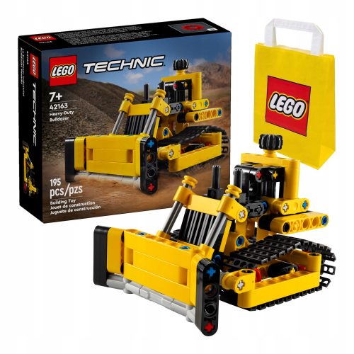  LEGO Technic Булдозер за специални операции 42163 + LEGO хартиена торба 6315786 жълта 24x8x18 cm