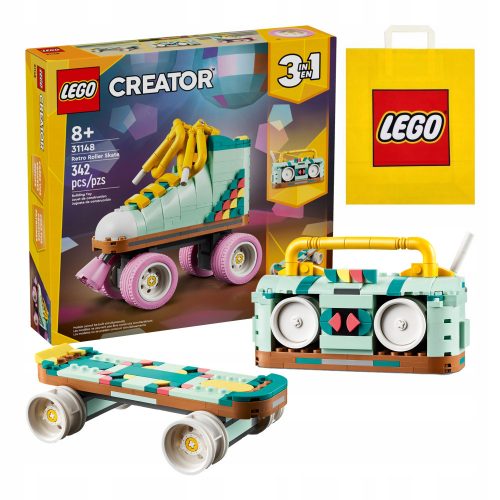  LEGO Creator 3 в 1 31148 Ретро ролкови кънки + VP хартиена торба LEGO 6315792 Средна