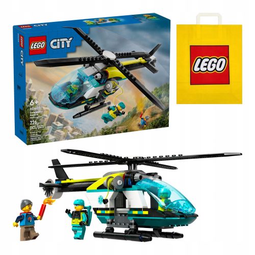  LEGO City 60405 Спасителен хеликоптер + VP хартиена торба LEGO 6315792 Среден