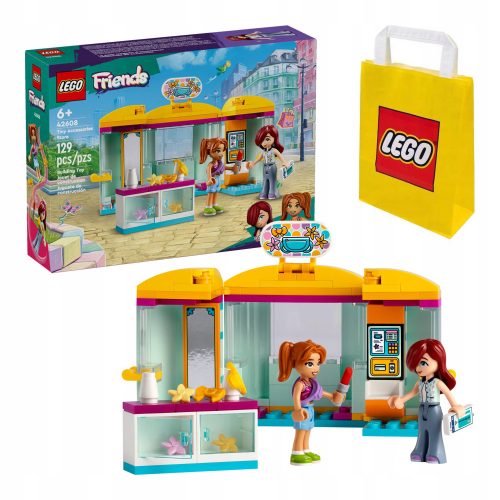  LEGO Friends 42608 Магазин за модни аксесоари + LEGO хартиена торбичка 6315786 Жълта 24x8x18 cm