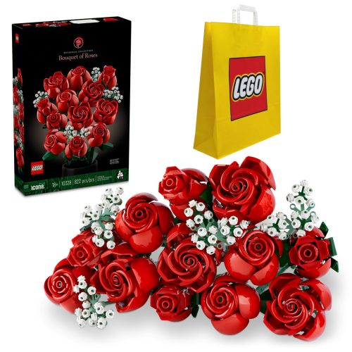  LEGO ICONS 10328 Букет от рози + LEGO 6315792 ХАРТИЕНА ЧАНТА VP MEDIUM M 34X41X10 TE