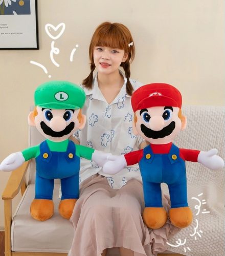  КОМПЛЕКТ 2x МЕГА ГОЛЯМ SUPER MARIO LUIGI CUDDLE ПЛУШЕНО МЕЧЕ МЕЧЕ 60cm