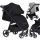  Детска количка Carrello Bravo Pure Black + Дъждобран за количка Caretero