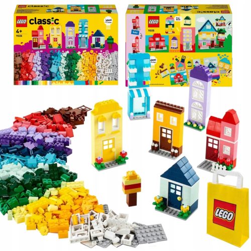  Креативни къщи LEGO Classic 11035 Многоцветен + VP Хартиена торба LEGO 6315794 Голям