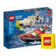  LEGO City 60373 Пожарна лодка + LEGO VP Хартиена торбичка, средна 41cmx34cmx11cm ПОДАРЪЧНА ЧАНТА