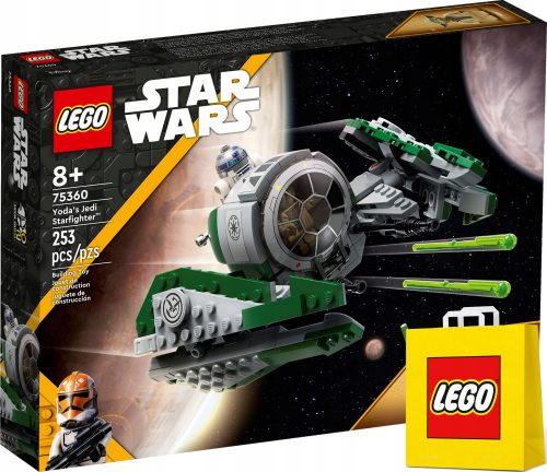  Lego STAR WARS 75360 Yoda's Jedi Starfighter + VP LEGO Хартиена торба средна 41cmx34cmx11cm ПОДАРЪЧНА ЧАНТА