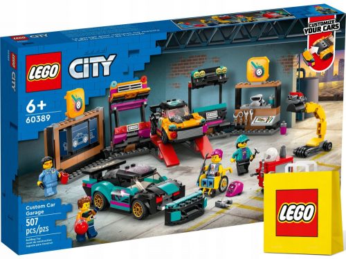  LEGO City 60389 Работилница за настройка на автомобили + VP хартиена торба LEGO 6315794 Голям