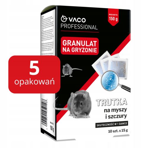  VACO PROFESSIONAL Гранулирана отрова за мишки и плъхове (кутия) - 150гр