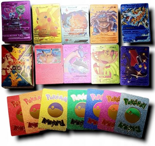  Цветни POKEMON CARDS 55 КОЛЕКЦИОНЕРСКИ КАРТИ МИКС