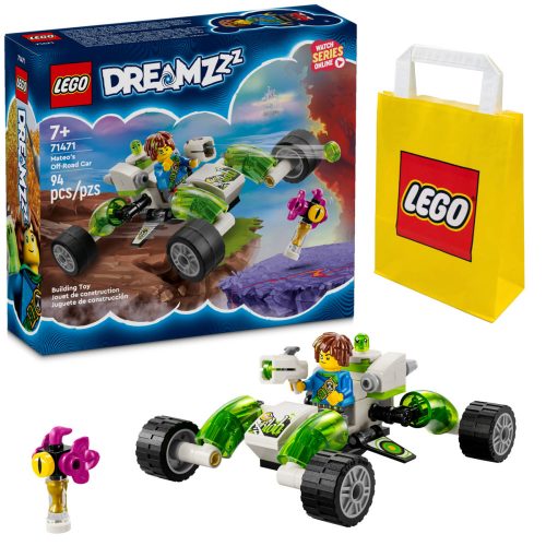  LEGO DREAMZzz 71471 Mateo a jeho terénní auto + Хартиена торба LEGO 6315786 жълто 24x8x18 cm