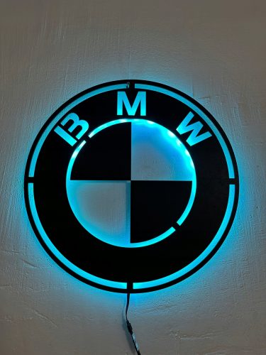 Изображение - Лого BMW LED дървена картина НОЩНА ЛАМПА