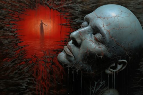 Изображение - Стил Beksiński Рисуване върху платно Тъмно изкуство Сюрреализъм Сюрреализъм