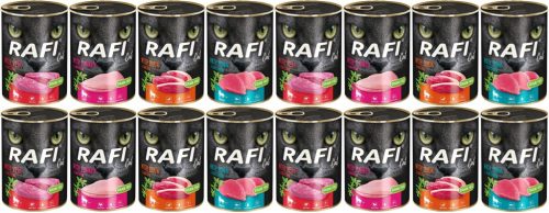  Котешка храна Rafi Cat 400гр, микс от вкусове, 16 бр