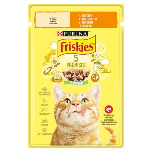 Purina friskies пилешки пауч ЗА котки 26x 85гр