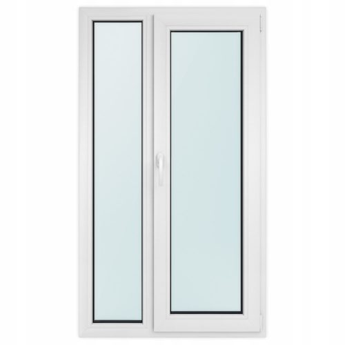 Балконски прозорец PVC 1300x2300, бял, с наклон