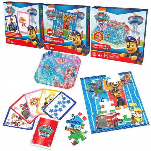  Комплект игра Spin Master Paw Patrol 3in1 Pop-up Puzzle Jumbo Cards