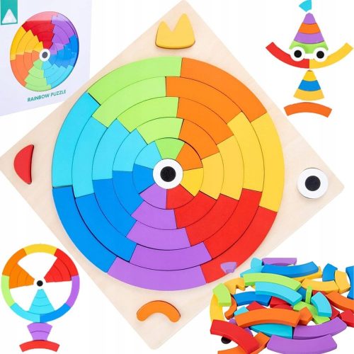  ДЪРВЕН ПЪЗЕЛ MEGADIDI RAINBOW WHEEL