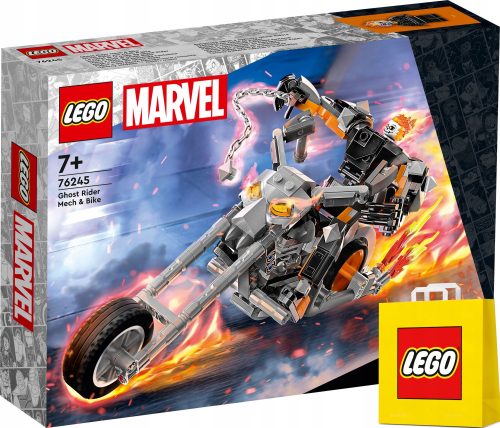  LEGO Super Heroes 76245 Страшен ездач - механизъм и мотор + VP LEGO хартиена торбичка, средна 41cmx34cmx11cm ПОДАРЪЧНА ЧАНТА