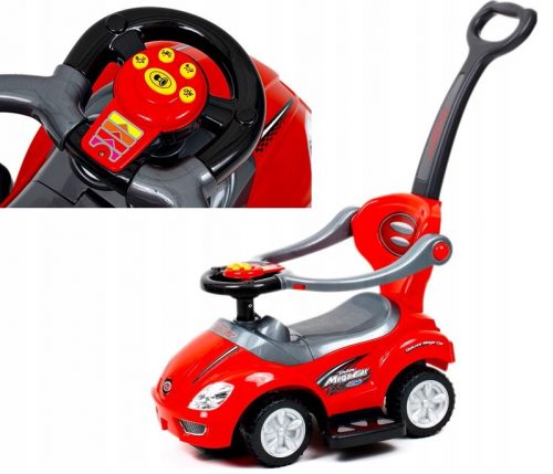  Mega Car 3in1 Red Ride-On с Pusher