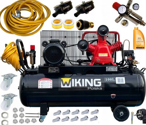 Маслен компресор Wiking Polska W-0.36/12.5 100L 230V 100 l 12.5 bar