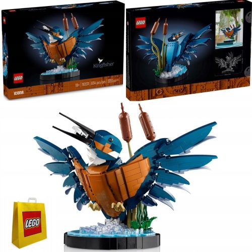  LEGO ICONS 10331 Kingfisher + VP Хартиена торба LEGO 6315794 голяма