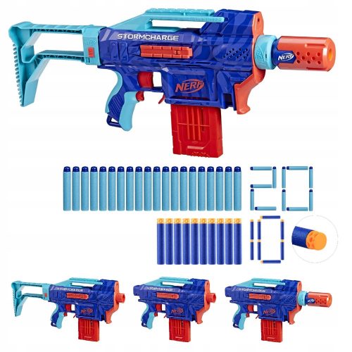  NERF ELITE 2.0 ПИСТОЛЕТ STORMCHARGE WILD EDITION КОМПЛЕКТ + ДАРТС + Gun Waffle дартс за Nerf за Nerf N-strike Elite дартс за Nerf 10