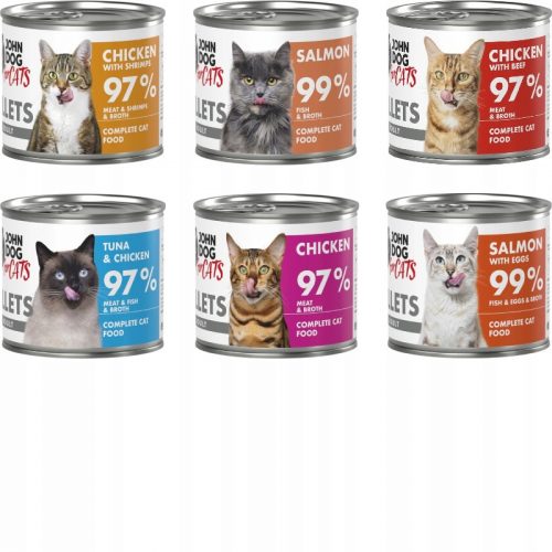  John Dog for Cats мокра храна микс от вкусове 0,84 кг