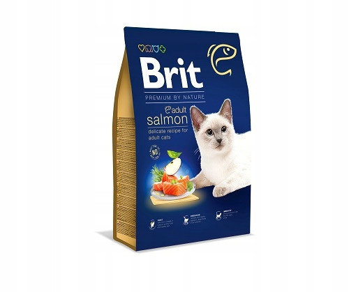  BRIT Dry Premium Adult храна със сьомга 8 кг