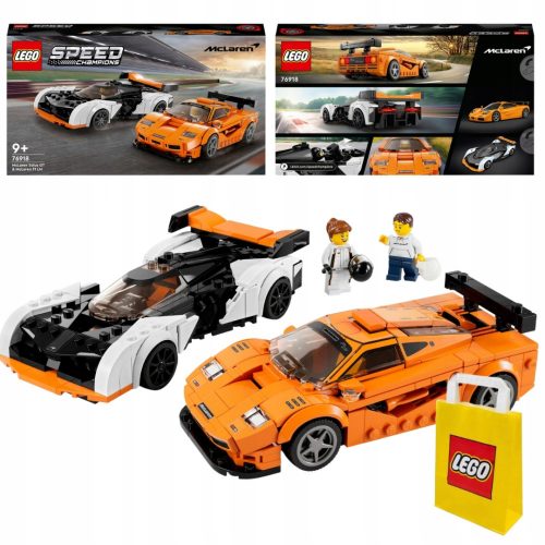  LEGO Speed Champions 76918 McLaren Solus GT и McLaren F1 LM + VP Хартиена торба LEGO 6315792 Средна