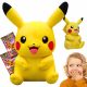  PIKACHU Pikachu Pokemon Mascot LARGE XL 40 cm + Pokemon карти OBSIDIAN FLAMES 1 торба с 10 карти