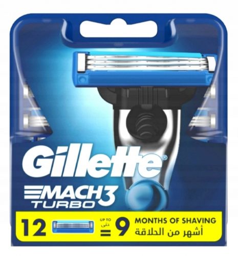  Gillette Mach3 Turbo резервни вложки за ножове (12 бр.)